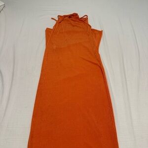 SHEIN Vibrant Orange Maxi Dress